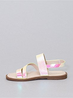 Sandálias iridescentes - Kiabi
