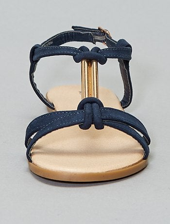 Sandálias jóia em camurça - Kiabi