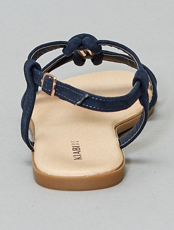 Sandálias jóia em camurça - Kiabi