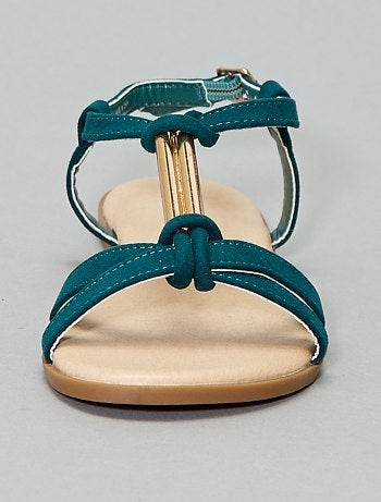 Sandálias jóia em camurça - Kiabi