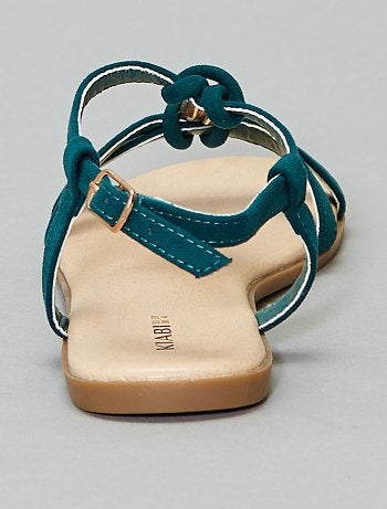 Sandálias jóia em camurça - Kiabi