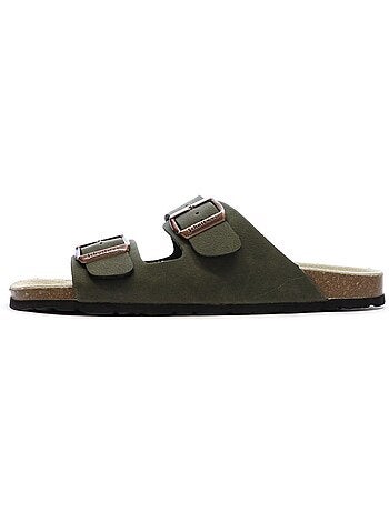 Sandálias pretas masculinas schott arthur