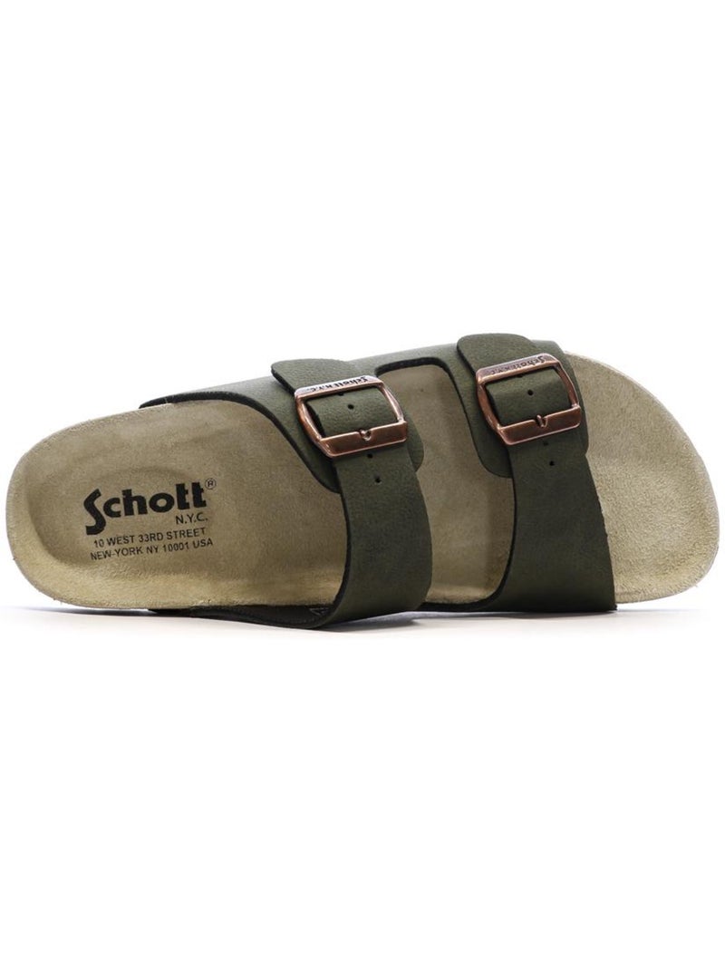 Sandálias kaki para homem schott arthur Verde cáqui claro - Kiabi