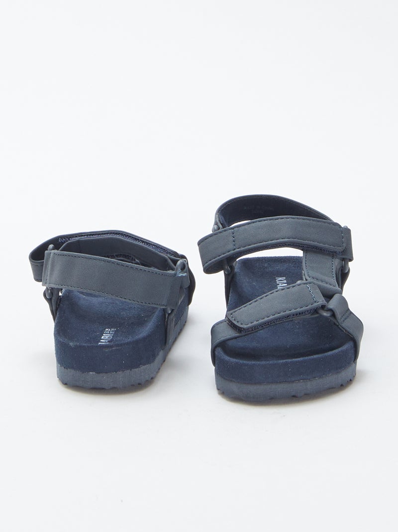 Sandálias lisas tipo trekking AZUL - Kiabi