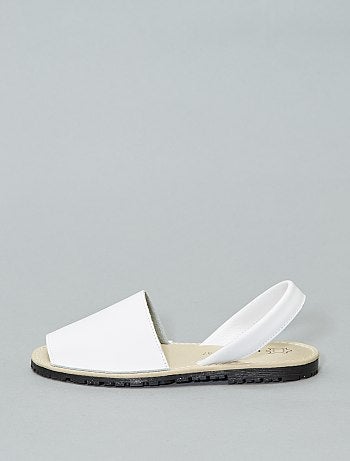 Sandálias menorquinas de pele - Kiabi