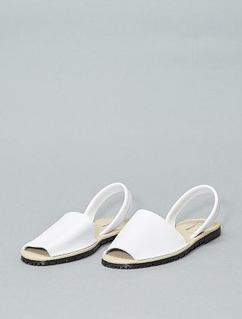 Sandálias menorquinas de pele - Kiabi