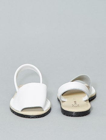 Sandálias menorquinas de pele - Kiabi