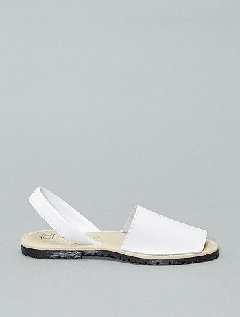 Sandálias menorquinas de pele - Kiabi