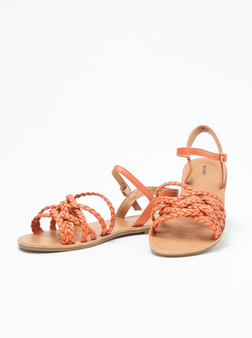 Sandálias multi tiras trançadas - Kiabi