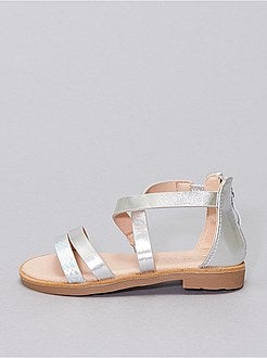 Sandálias prateadas - Kiabi