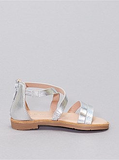 Sandálias prateadas - Kiabi