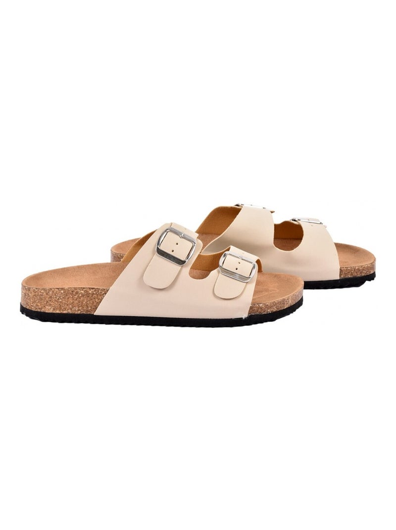 Sandalias PREMIUM Fivela Bege - Kiabi