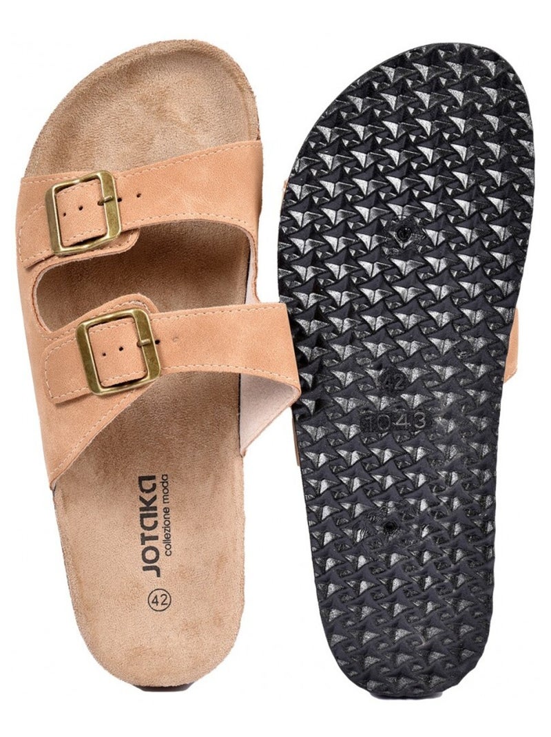 Sandalias PREMIUM Fivela Camelo - Kiabi