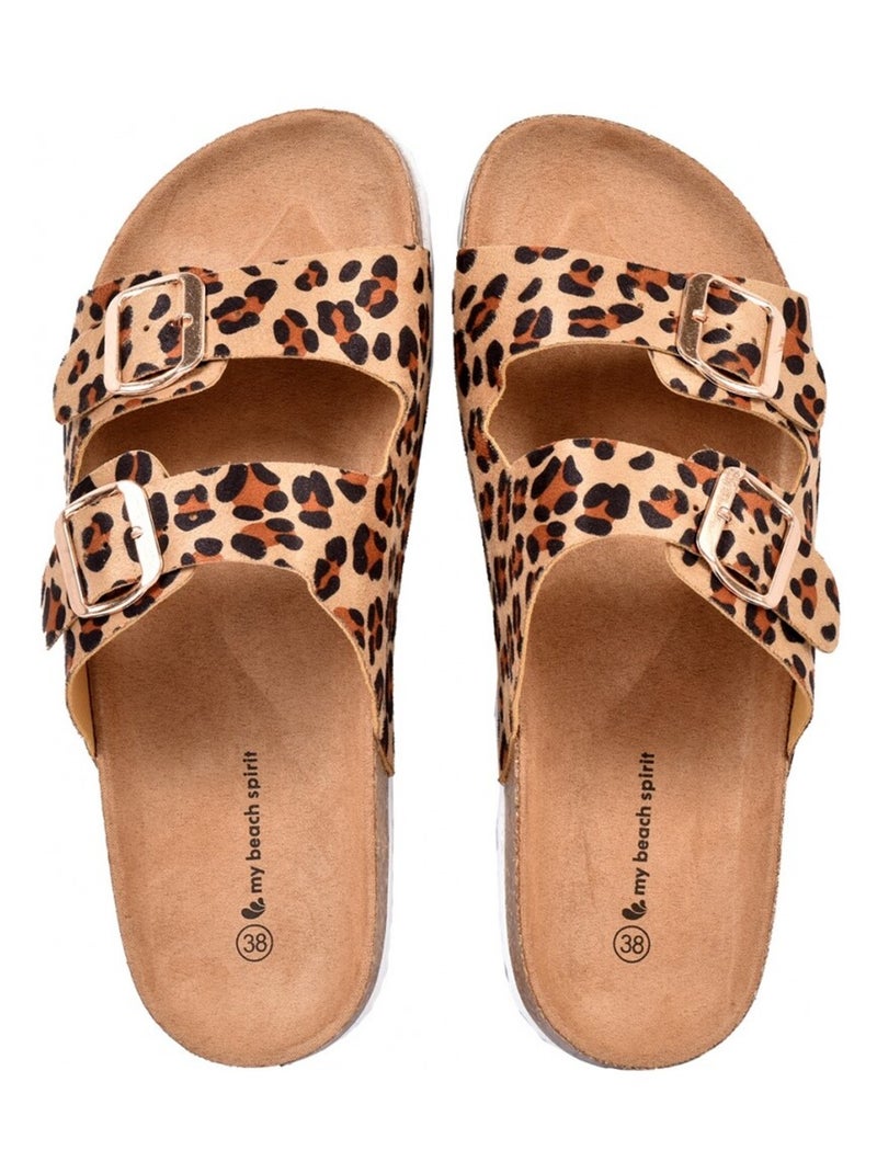 Sandalias PREMIUM Fivela Camelo - Kiabi