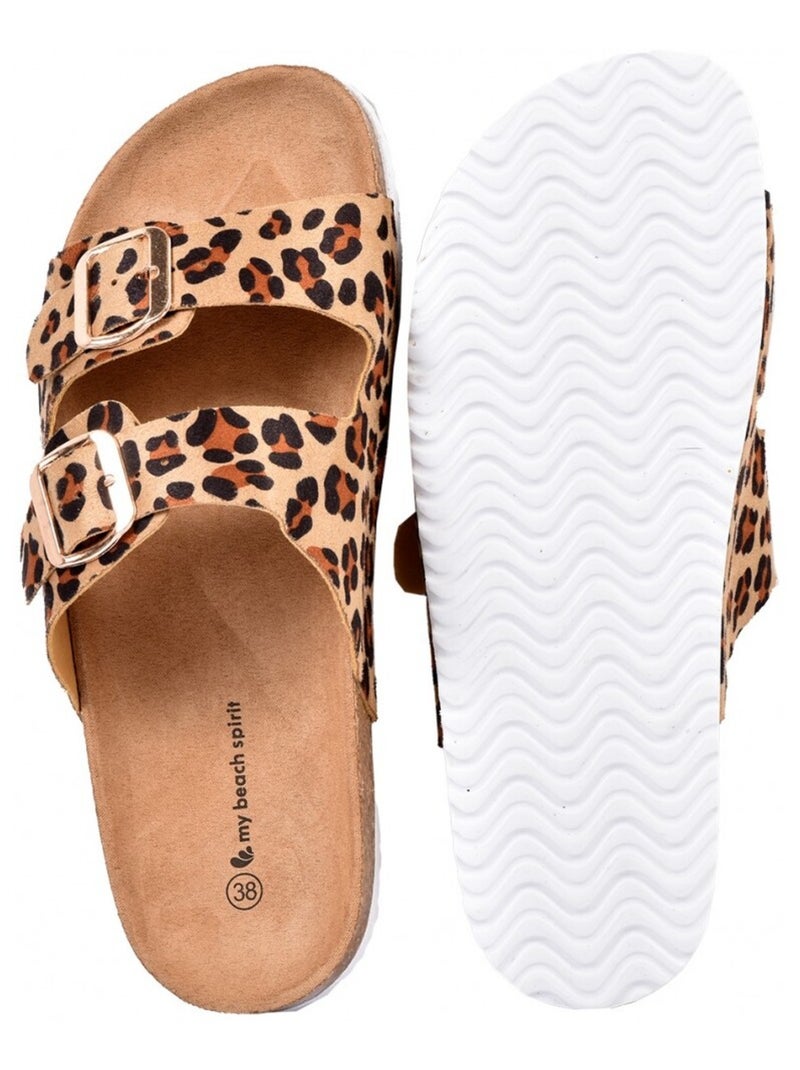 Sandalias PREMIUM Fivela Camelo - Kiabi