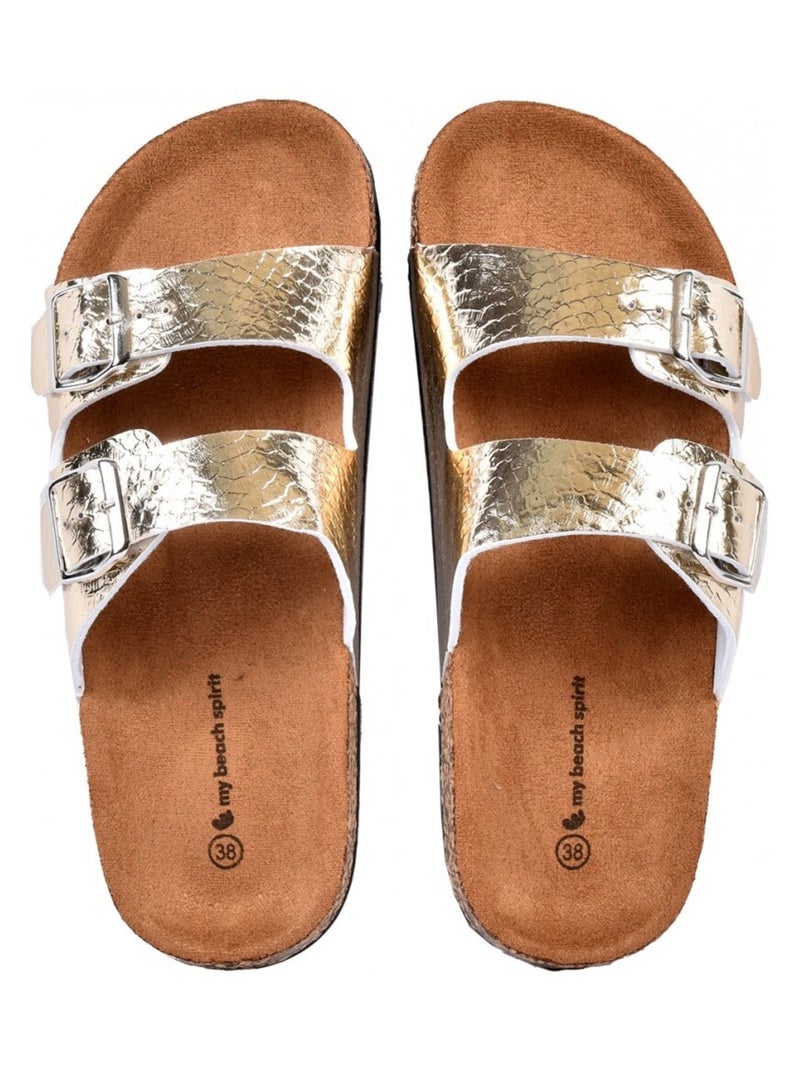 Sandalias PREMIUM Fivela Dourado/Ouro - Kiabi