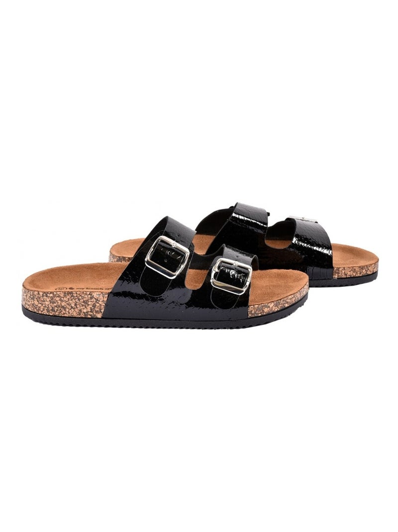 Sandalias PREMIUM Fivela Preto - Kiabi