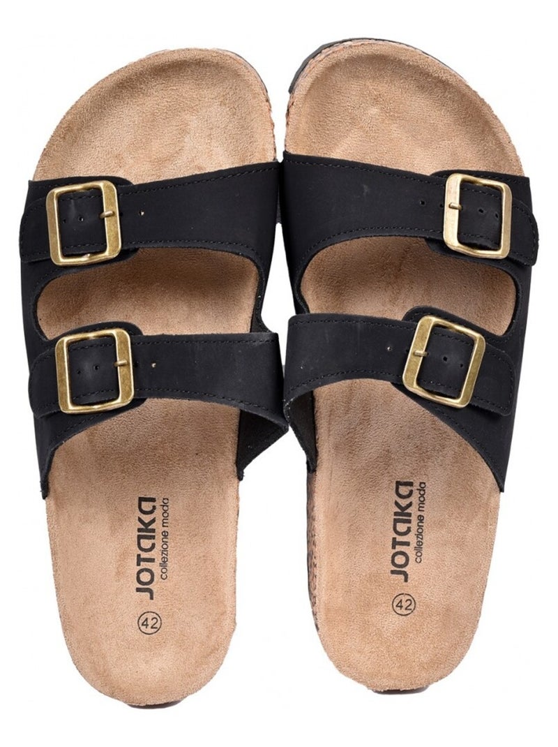 Sandalias PREMIUM Fivela Preto - Kiabi