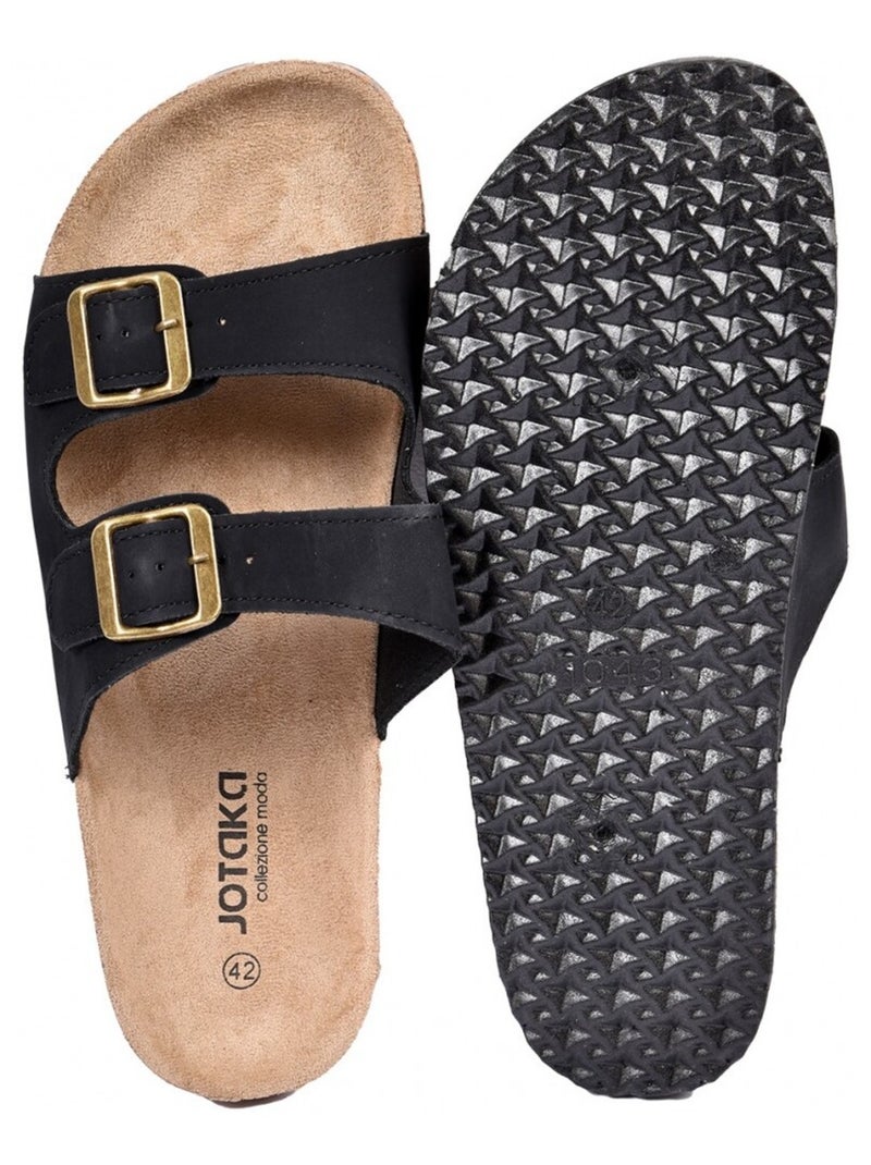 Sandalias PREMIUM Fivela Preto - Kiabi