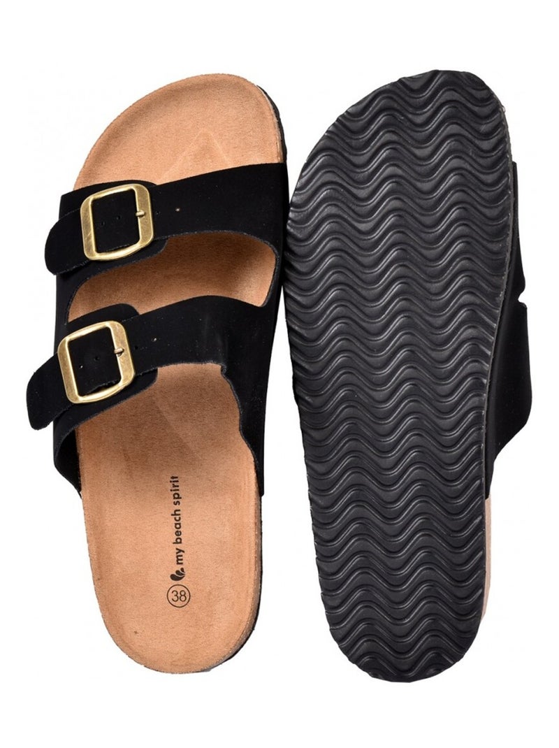 Sandalias PREMIUM Fivela Preto - Kiabi