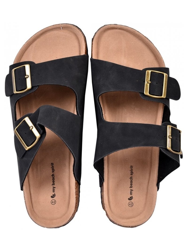 Sandalias PREMIUM Fivela Preto - Kiabi