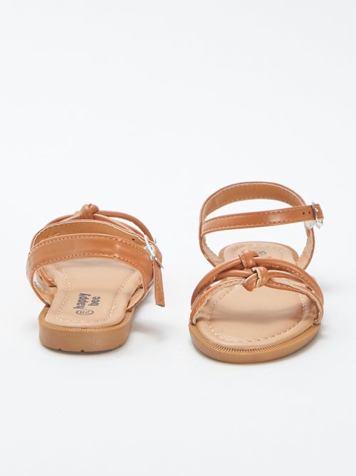 Sandálias rasas com tiras cruzadas - Kiabi