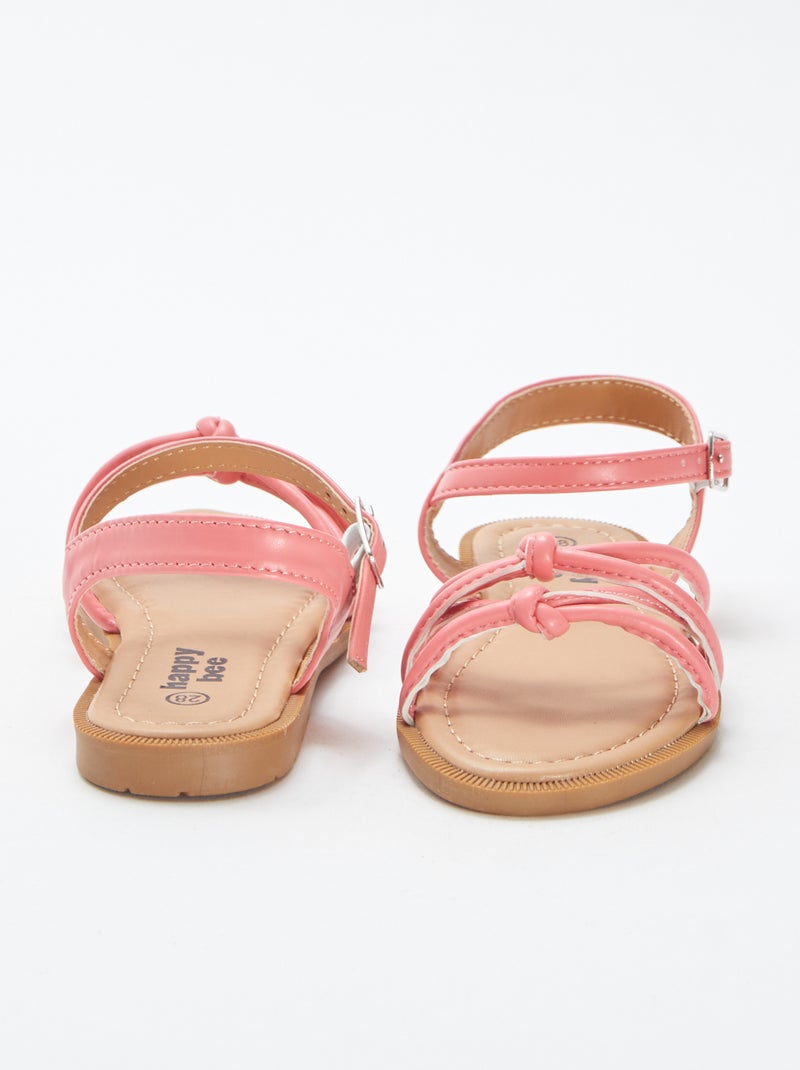 Sandálias rasas com tiras cruzadas ROSA - Kiabi