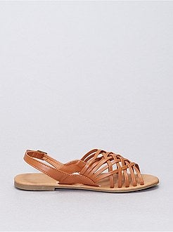 Sandálias rasas com várias tiras - Kiabi