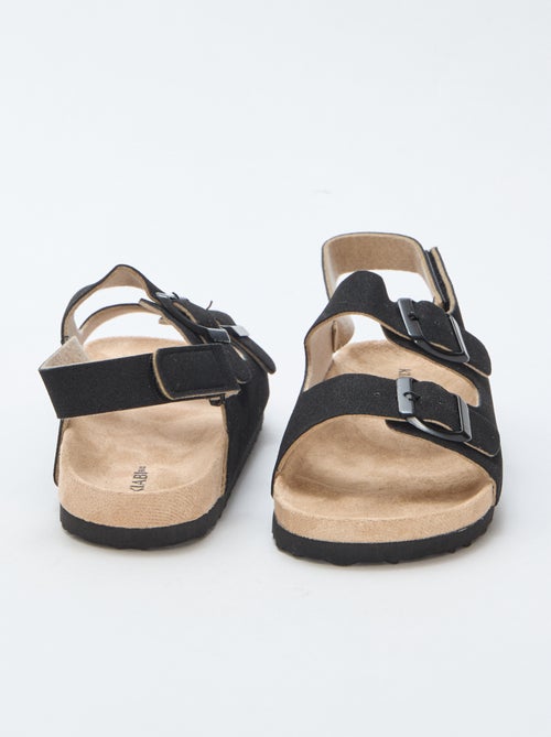 Sandálias rasas em camurça ajustáveis - Kiabi