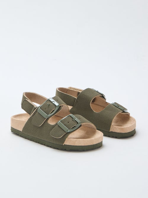 Sandálias rasas em camurça - Kiabi