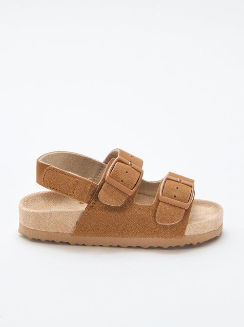 Sandálias rasas em camurça - Kiabi
