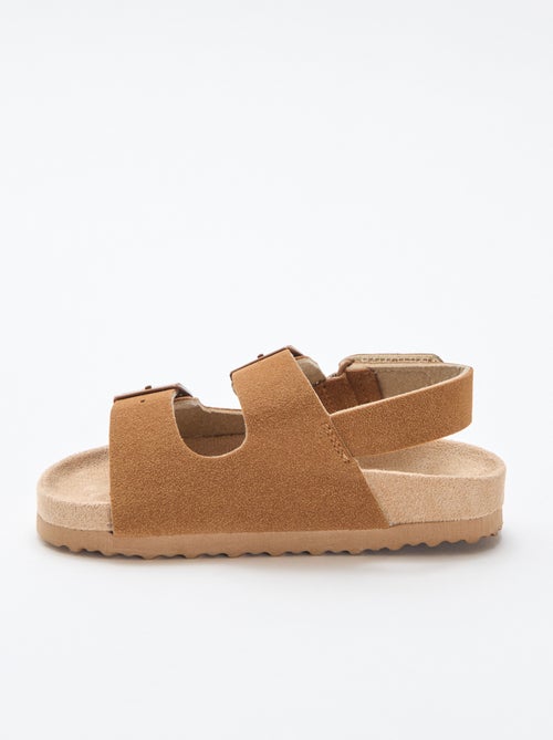 Sandálias rasas em camurça - Kiabi