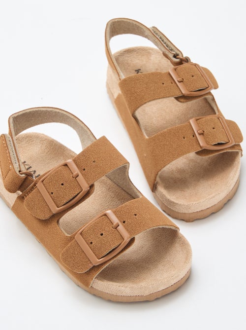 Sandálias rasas em camurça - Kiabi