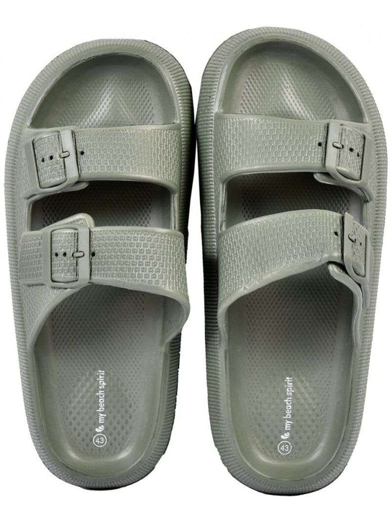 Sandalias Tamancos EVA Fivela Cáqui - Kiabi