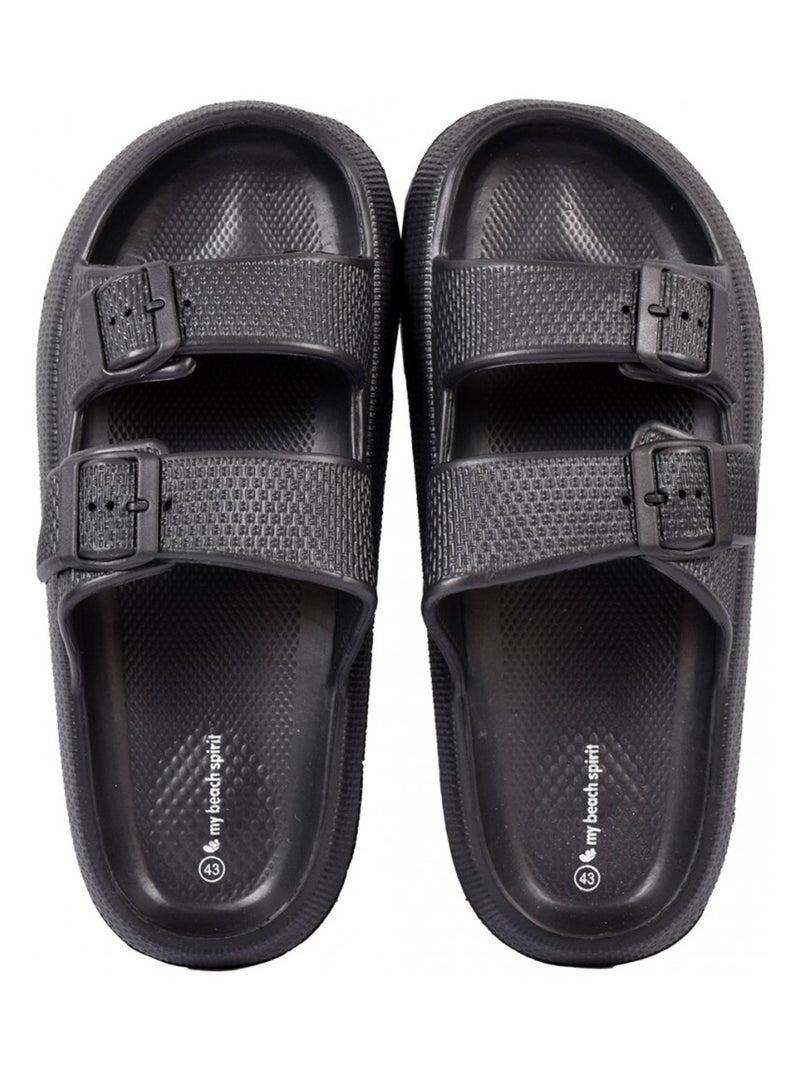Sandalias Tamancos EVA Fivela Preto - Kiabi