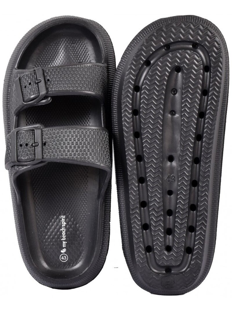 Sandalias Tamancos EVA Fivela Preto - Kiabi