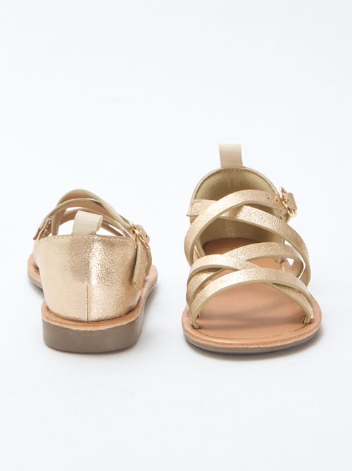 Sandálias tiras lisas - Kiabi