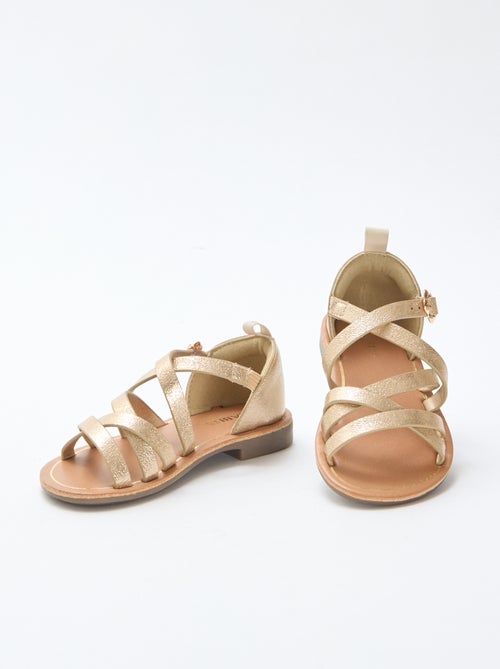 Sandálias tiras lisas - Kiabi