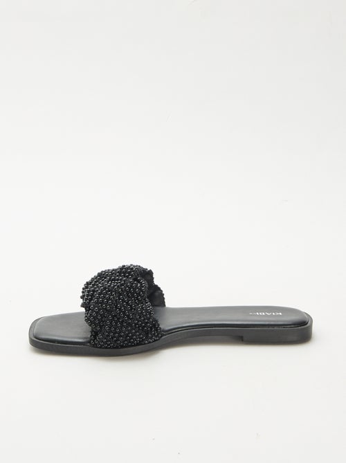 Sandálias trançadas com pérolas - Kiabi