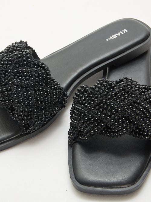 Sandálias trançadas com pérolas - Kiabi