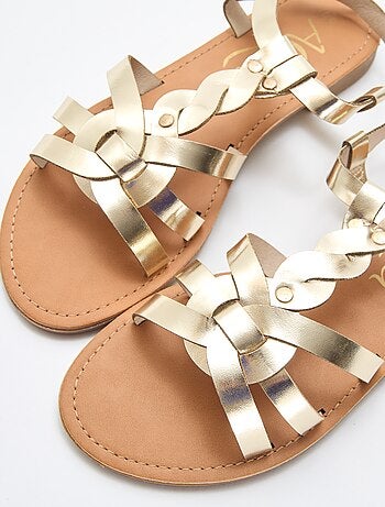 Sandálias trançadas lisas