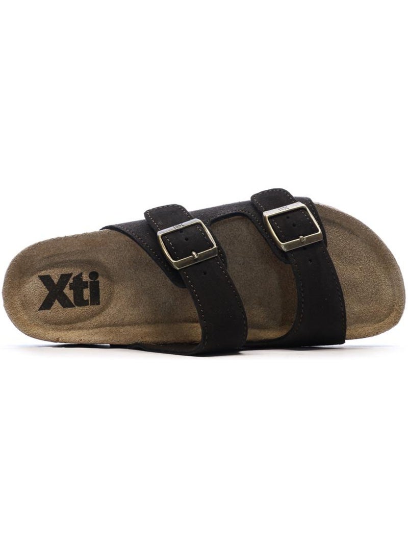 Sandálias xti de couro castanhas para mulher 1425521 Castanho-capuccino - Kiabi
