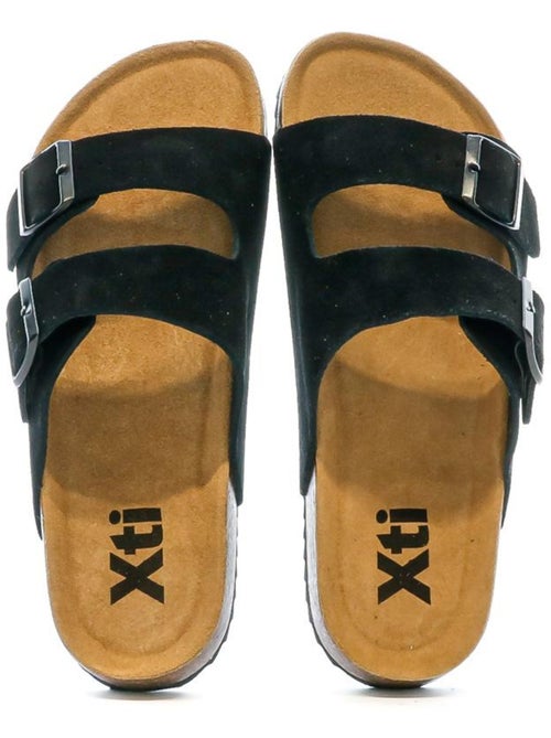 Sandálias Xti de Couro Pretas para Homem 142553 - Kiabi Sandálias Xti de Couro Pretas para Homem 142553 - Kiabi