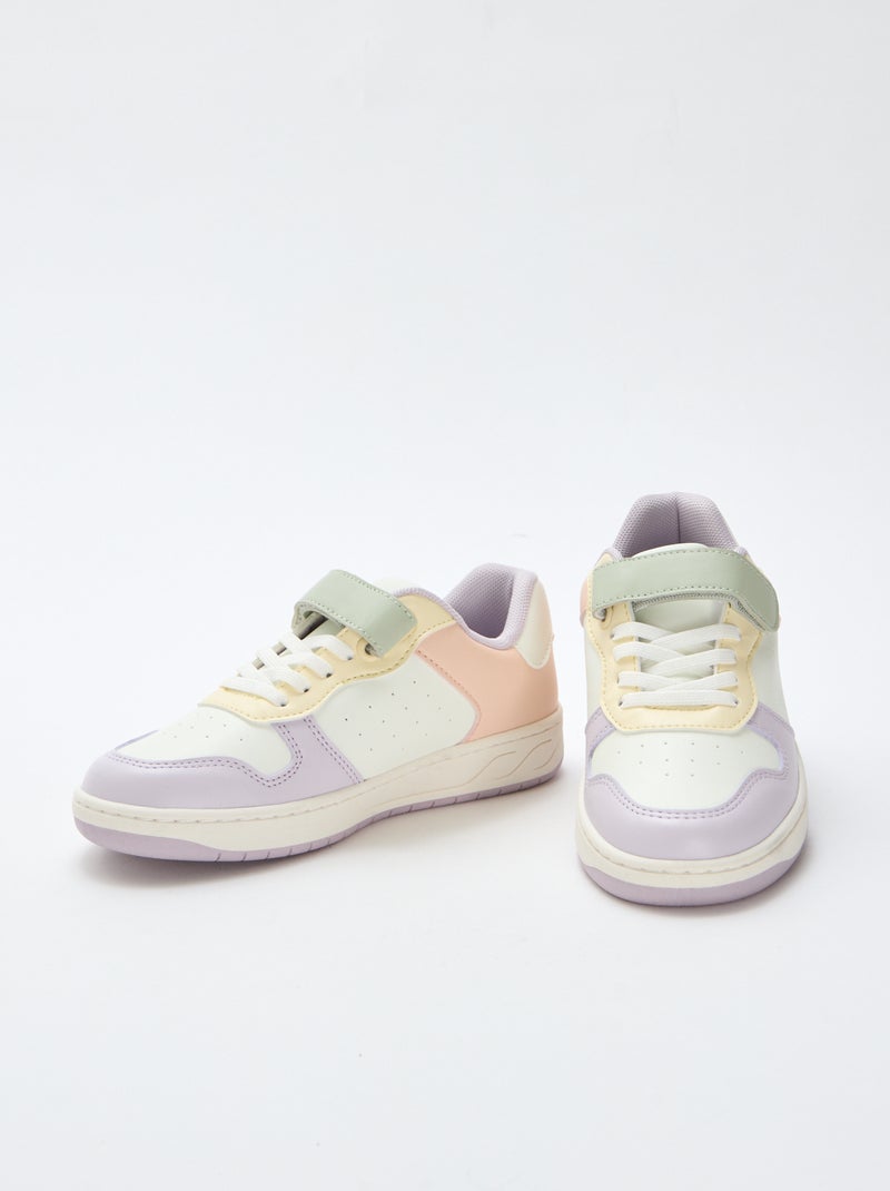 Sapatilhas baixas bicolores Rosa - Kiabi