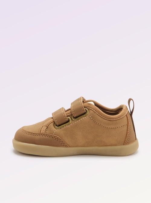Sapatilhas baixas com fecho de velcro - Barefoot - Kiabi