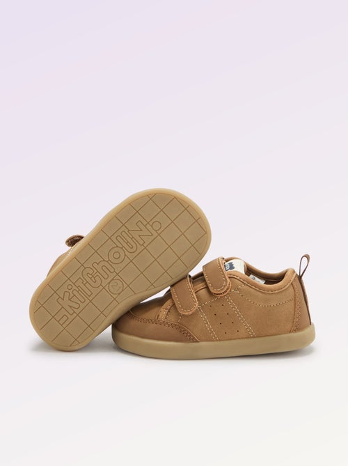Sapatilhas baixas com fecho de velcro - Barefoot - Kiabi