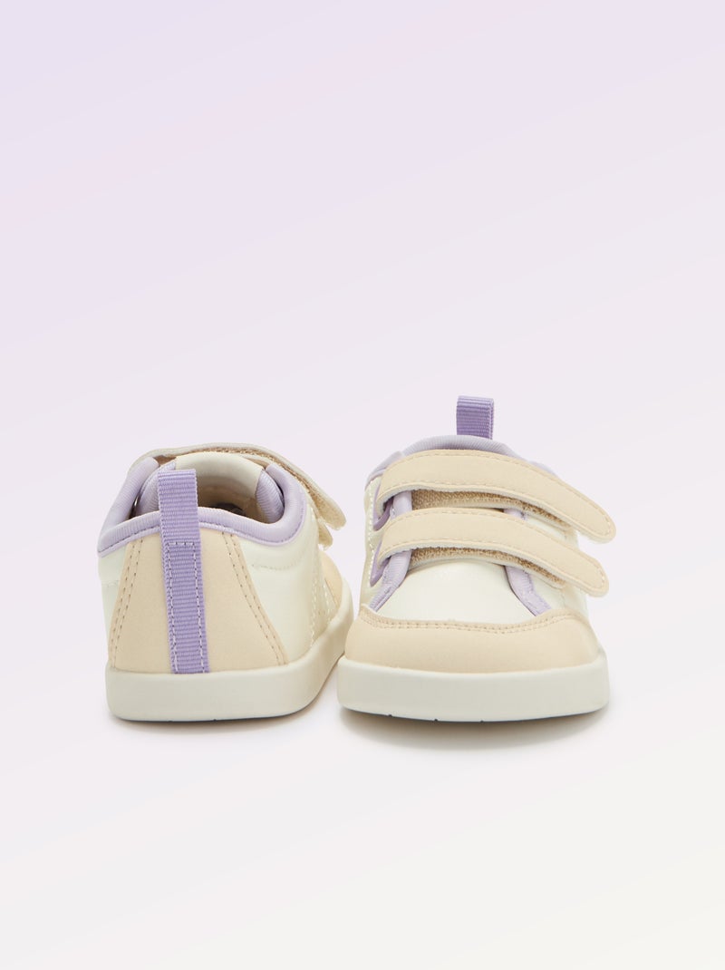 Sapatilhas baixas com fecho de velcro - Barefoot Branco - Kiabi