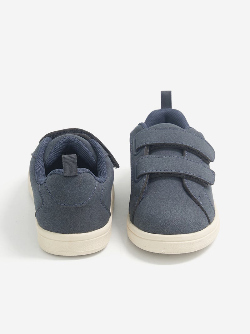 Sapatilhas baixas com fecho de velcro Azul - Kiabi