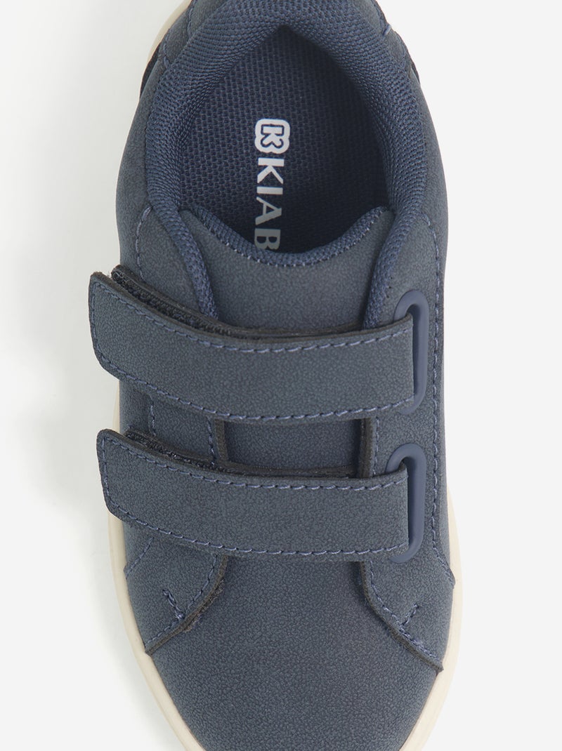 Sapatilhas baixas com fecho de velcro Azul - Kiabi