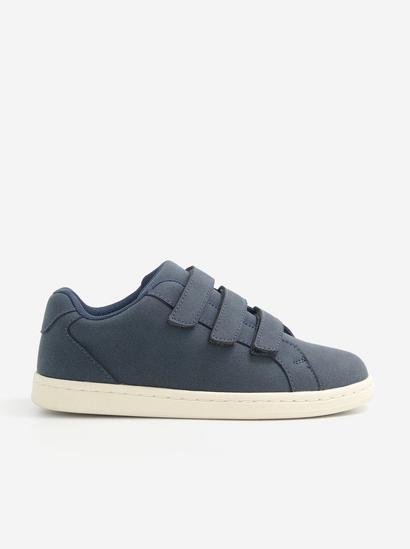 Sapatilhas baixas com fechos de velcro Azul - Kiabi